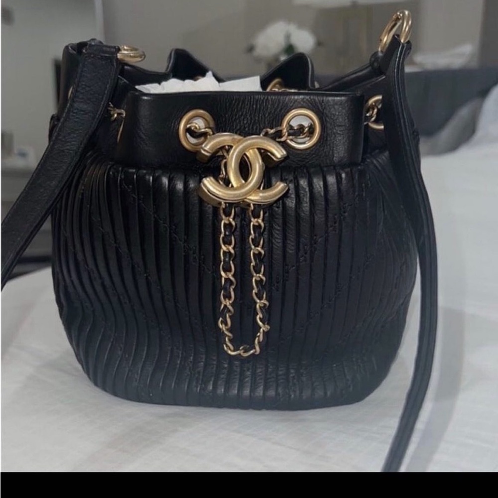 chanel Drawstring Bucket Bag